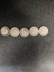 lot 16 image: Roosevelt Dimes-Silver (5 Count)