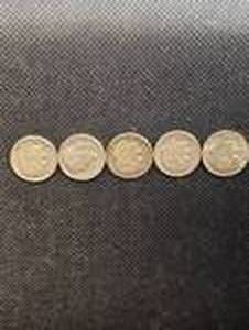 lot 17 image: Roosevelt Dimes-Silver (5 Count)