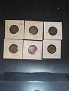 lot 23 image: Indian Head Pennies, 1900-1905 (6 Count)