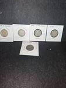 lot 24 image: V-Nickels, 1908-1910, (5 Count)
