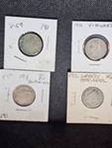 lot 26 image: V-Nickels, 1911-1912, (4 Count)