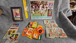 lot 56 image: Sports Lot, 99 Fleet Team Stickers, 1960s Topps Card, 79 Topps Comics