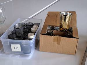 lot 215 image: Assorted Candleholders - 2x2-12 (x15) and 2-12x4-14 (x6)