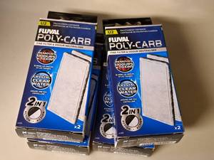 lot 224 image: Lot of (4 Boxes) Fluval Poly-Carb Filters 2-count ( 8 total items )