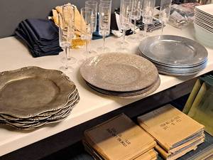 lot 242 image: Lot of (24) Assorted Serving PlatesPlatters