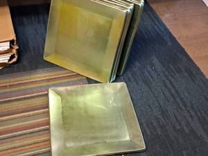 lot 254 image: Lot of (12) 12-12 Plastic Square Chargers
