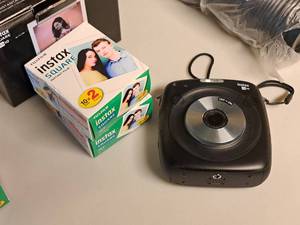 lot 255 image: Fuji Film Insta Square Hybrid Instant Camera SQ10 with (2) Boxes of Replacement Film