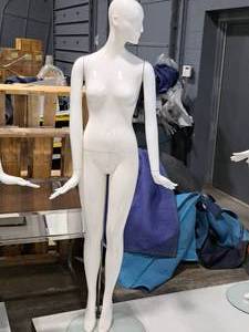 lot 114 image: 72 Female Mannequin with Moveable Arms and Display Stand