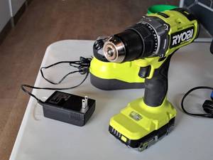 lot 295 image: Ryobi Drill PBLDD01 with (2) Batteries and (1) Charger