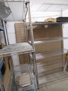 lot 15 image: Pair Wire Shelving