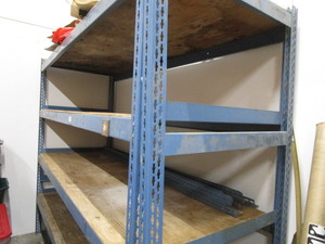 lot 2 image: Blue Shelving Unit