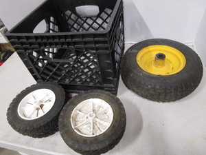 lot 84 image: Rubber & New Plastic Tires