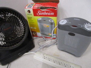 lot 94 image: Sunbeam Heater, Honeywell Fan