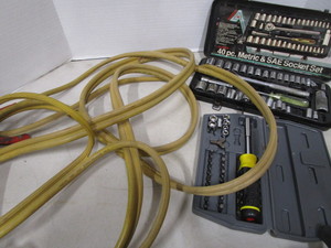 lot 123 image: Jumper Cables, Socket Sets
