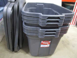 lot 127 image: Rhino-Tuff Totes, Six 18 Gal