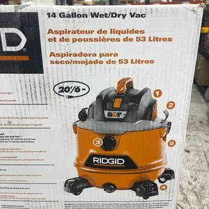 lot 194 image: RIDGID 14 Gallon 6.0 Peak HP NXT Shop Vacuum Wet Dry Vac