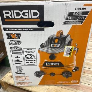lot 196 image: RIDGID 14 Gallon 6.0 Peak HP NXT Shop Vacuum Wet Dry Vac