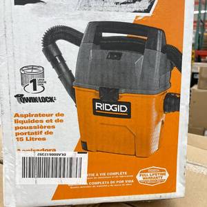 lot 259 image: RIDGID 3 Gal. 3.5 Peak HP Handheld Shop Vacuum Wet Dry Vac