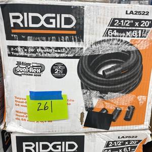 lot 261 image: RIDGID 2-12 in. x 20 ft. DUAL-FLEX Locking Vacuum Hose Kit