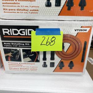 lot 268 image: RIDGID 1-14 in. 7 Piece Car Cleaning Kit for RIDGID Wet Dry Vacs