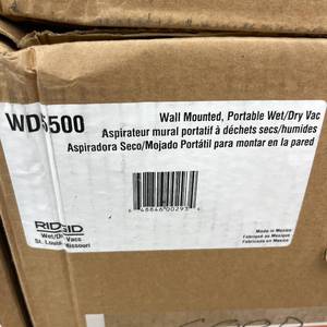 lot 238 image: RIDGID 5 Gal. 5.0 Peak HP Portable Wall Mount Shop Vacuum Wet Dry Vac