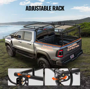 lot 154 image: Truck Rack Adjustable 1000 lbs Strong Capacity Truck Rack