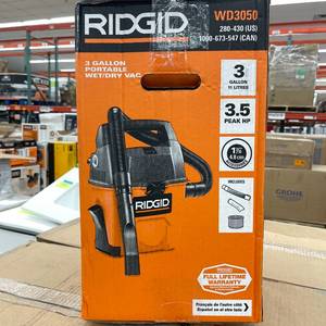 lot 240 image: RIDGID 3 Gal. 3.5 Peak HP Handheld Shop Vacuum Wet Dry Vac