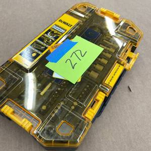 lot 272 image: DEWALT 14 in. and 38 in. Drive Ratchet & Socket Set (34-Piece)