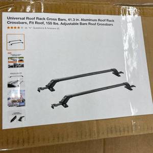 lot 275 image: Universal Roof Rack Cross Bars 41.3 in. Aluminum Roof Rack Crossbars Adjustable
