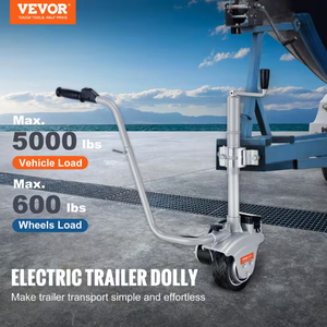 lot 286 image: Electric Trailer Dolly 5000 lbs. Towing Capacity Trailer Jockey Wheel 12V