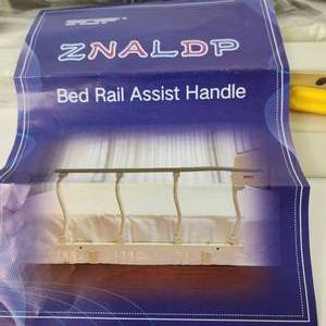 lot 9 image: New Open Box Znaldp Bed Rail Assist Handle Cream Color