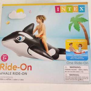 lot 46 image: New Intex Ride-On Whale Ride-On 76 X 47 Ages 3