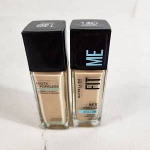 lot 54 image: Lot Of Two Maybelline Matte Poreless Foundation 110 New