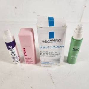 lot 58 image: Lot Of Four New Miscellaneous Cosmetics CeraVe Byoma La Roche-Posay And elf
