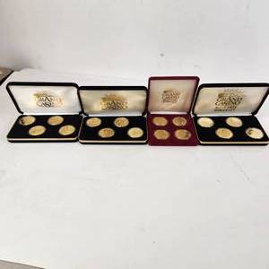 lot 61 image: Lot Of Four Sets Of Grand Casino Collector Coins Wildlife Series Excellent Condition