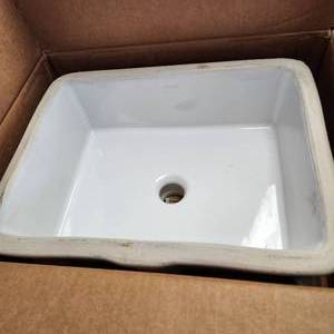 lot 64 image: Kohler 8189-0 Verticyl 17 x 13 Rectangle Bathroom Sink White
