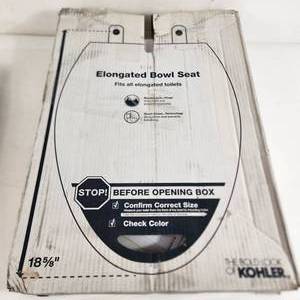 lot 68 image: Kohler 18 58 x 14 316 Elongated Bowl Seat Fits All Elongated Toilets Quiet Close