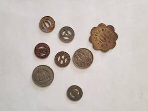 lot 52 image: Vintage Token Lot Bus fare, TC Token and others