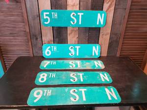 lot 69 image: 5 Retired St. Signs 5th St thru 9th St.