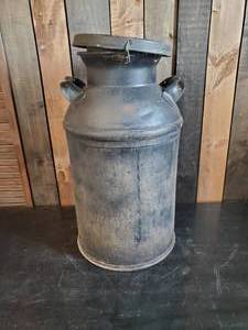 lot 92 image: Black Colored Milk Can
