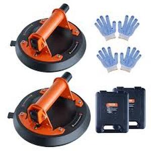lot 9 image: VEVOR Glass Suction Cup 8 in. Industrial Vacuum Suction Cup 615 lbs. Load Capacity with Steel Handle and Carry Box, 2-Pack   Customer Returns See Pictures