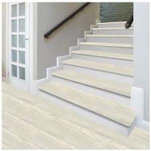 6 Boxes of Cap A Tread Chiffon Lace Oak/Vale View Oak 47 in. L x 12.15 in. W x 2.28 in. T Vinyl Stair Tread and Reversible Riser Kit  Customer Returns See Pictures