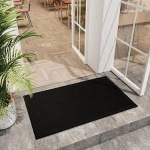 lot 15 image: Ottomanson Easy clean, Waterproof Non-Slip 3x5 IndoorOutdoor Rubber Doormat, 35 in. x 60 in., Black     Customer Returns See Pictures