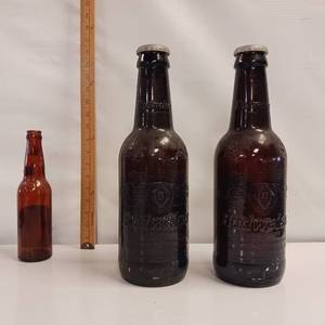 lot 20 image: 15 Budweiser Giant Novelty Beer Bottles (empty) - 2 bottles total