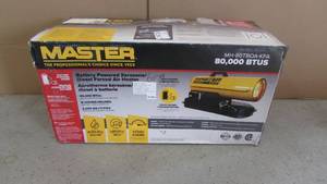 lot 14 image: Master 80,000 BTU Battery or Electric KeroseneDiesel Heater