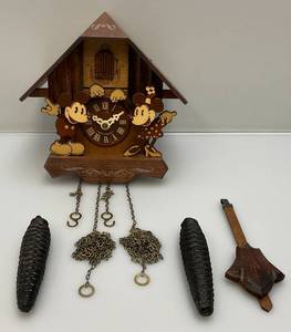 lot 13 image: Limited Edition Of 1000 Vintage Mickey Mouse & Minnie Mouse German Made Cuckoo Clock