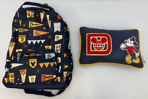 lot 17 image: Vinjtage Disney World Pillow And Disneyland Backpack