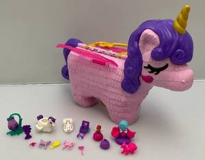 lot 20 image: Polly Pocket Unicorn With Figures & More