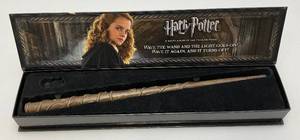 lot 80 image: Pre-Owned Harry Potter (Hermione Grangers) Wand With Illuminating Tip In original Box (Works) Missing Small Key piece