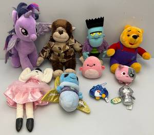 lot 95 image: Misc. Plush Toys Including My Little Pony, Dacing And Singing Frankenstein Monster Mash & More
